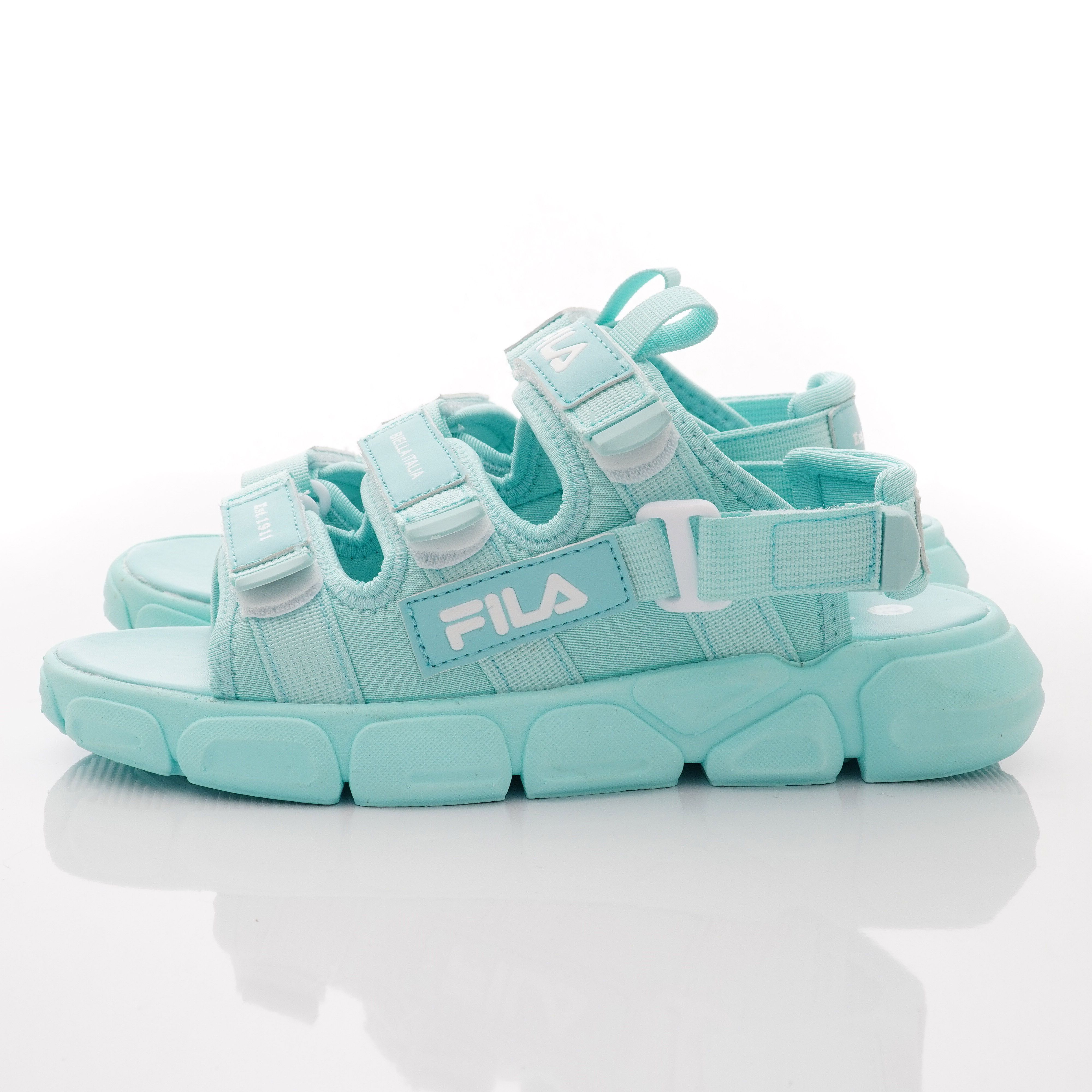 FILA - 輕量韓版運動涼鞋款(中小童段)-水藍
