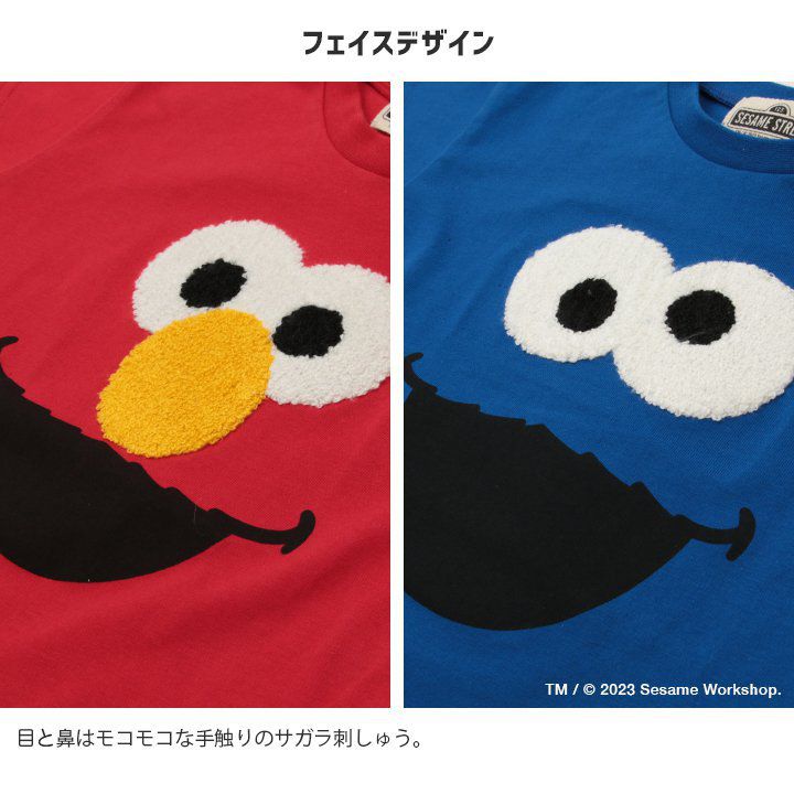 日本 Chil2 - 芝麻街聯名 印花短袖上衣-ELMO-紅