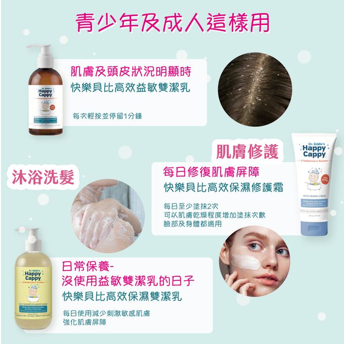 Happy Cappy 快樂貝比 - 高效保濕修護霜(乾燥肌及異敏肌適用) (單盒)-177ml