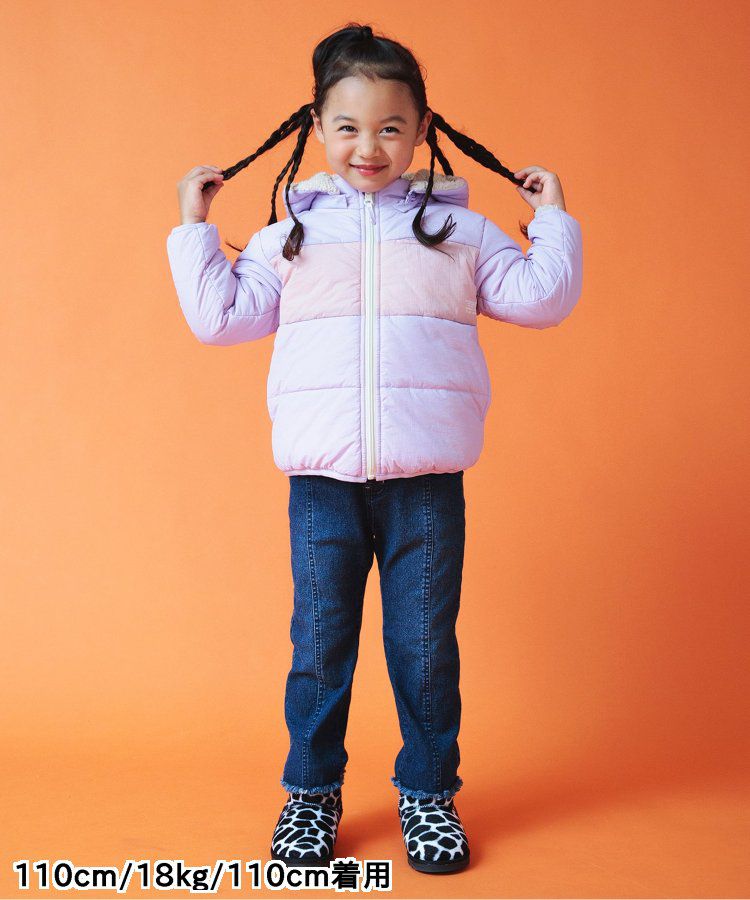 日本 BREEZE - [雙面穿]絨毛鋪棉繽紛保暖外套-黑系&迷彩