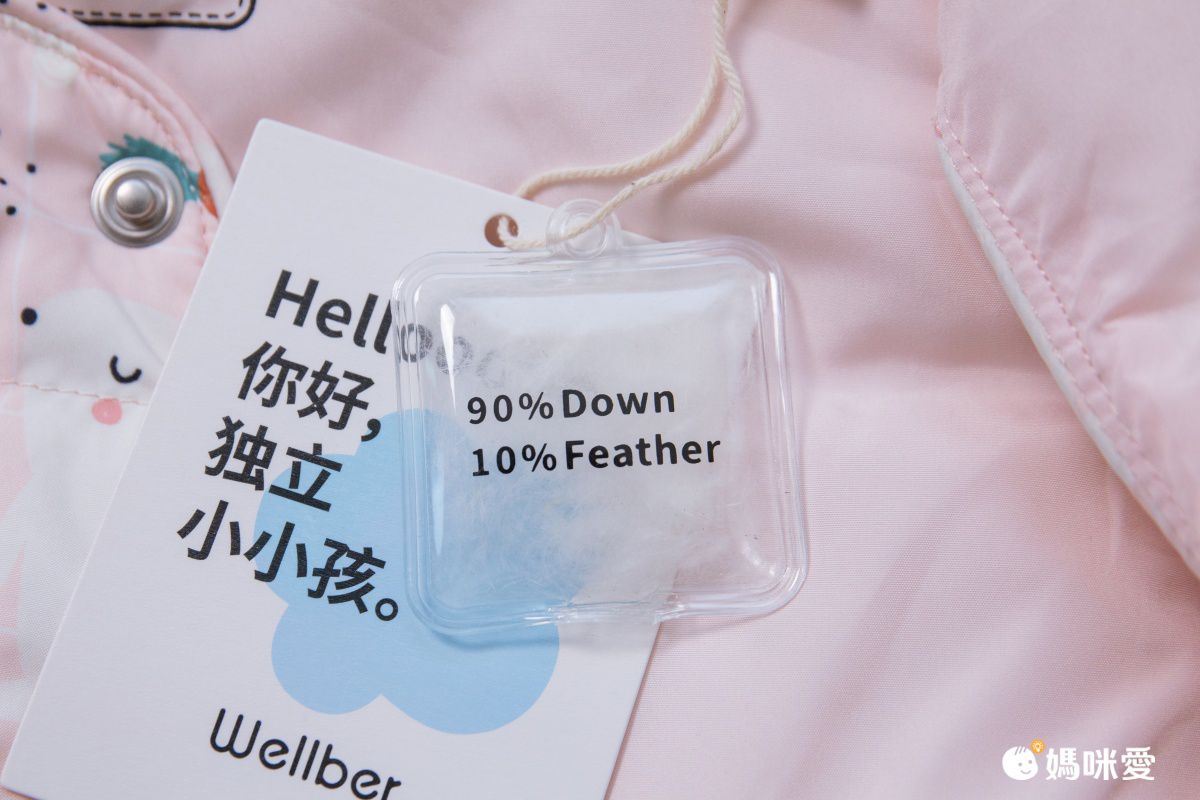 兒童衍縫輕量羽絨背心-米白色蔬果-含绒量86%~90%