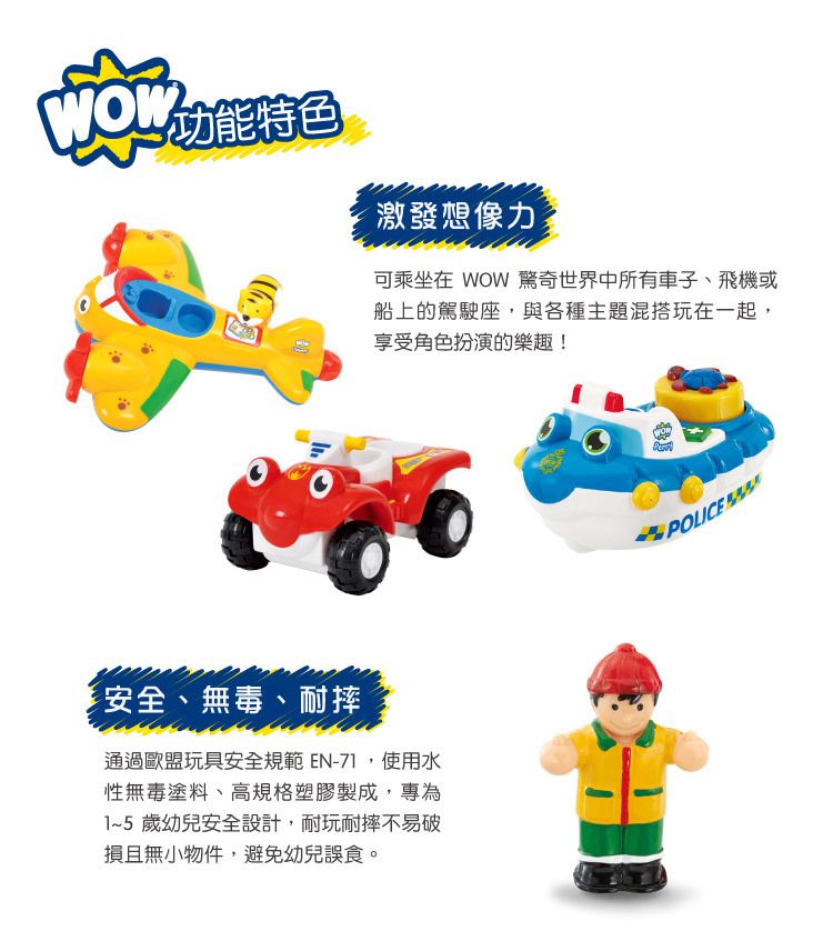 英國驚奇玩具 WOW Toys - 小人偶-清潔人員 吉米
