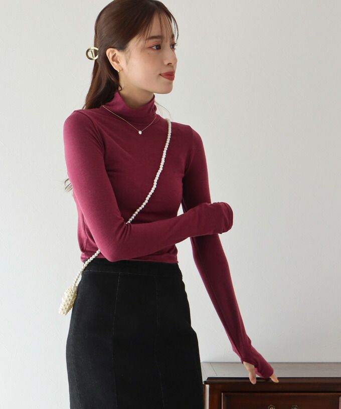 日本 BLUE EAST - 柔軟彈性長袖內搭上衣-寶藍