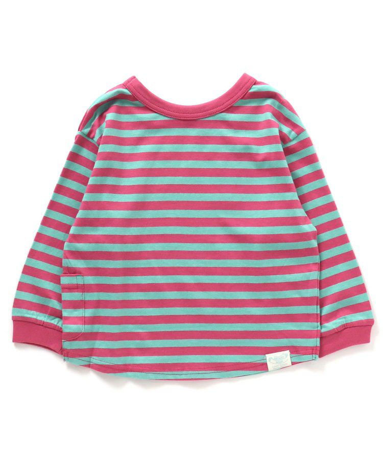 日本 BREEZE - 正反OK！圓領印花長袖上衣-棋盤格-彩色