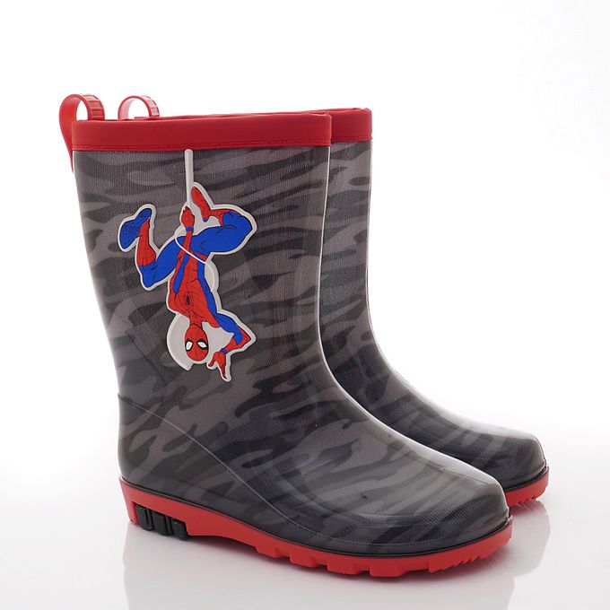 台灣製蜘蛛人長筒雨鞋(中小童段)-雨鞋-黑
