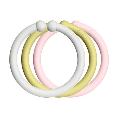 丹麥BIBS - Loops萬用扣環-白綠粉色系-12入