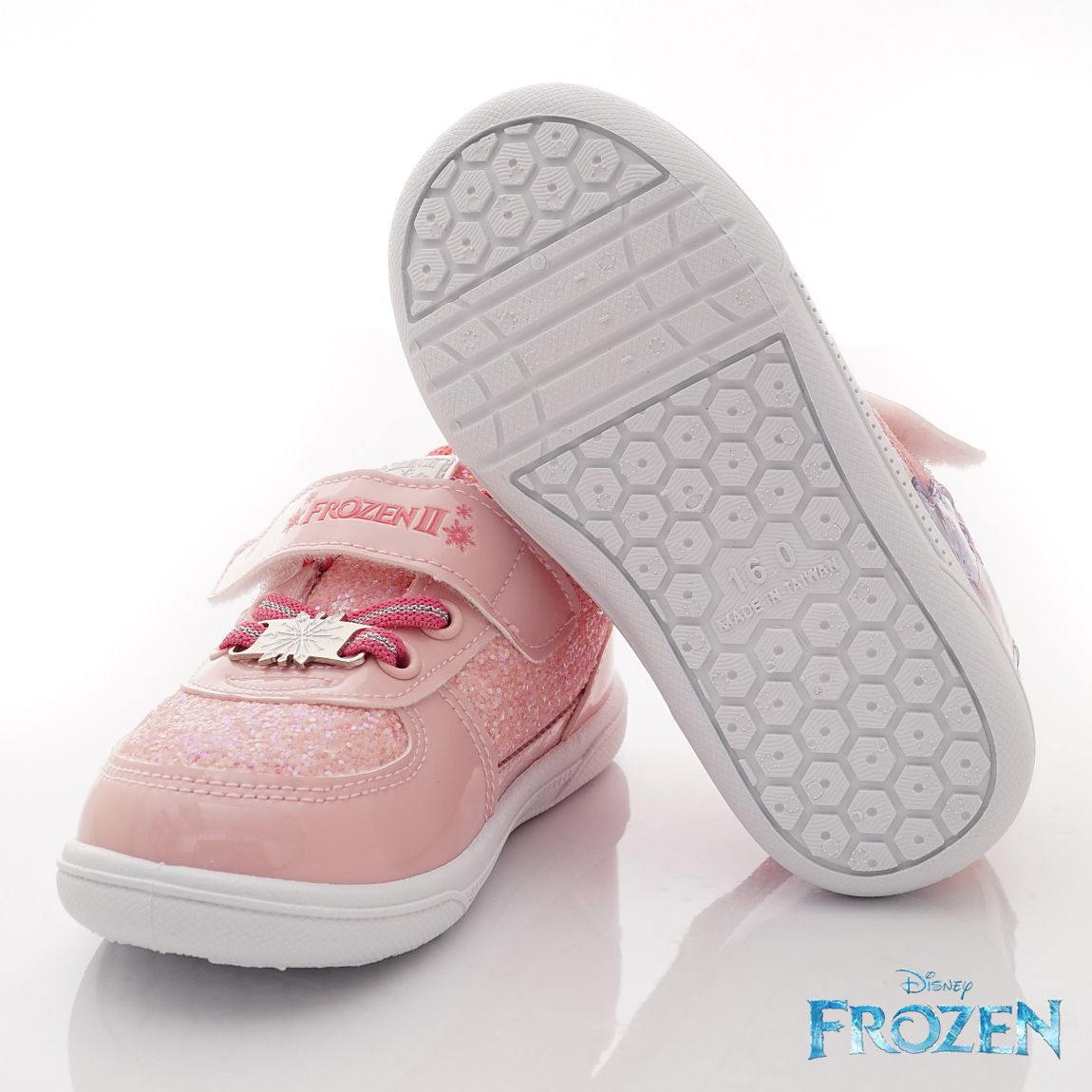 冰雪奇緣 - 台灣製冰雪奇緣休閒運動款(中小童段)-休閒鞋-蜜桃粉