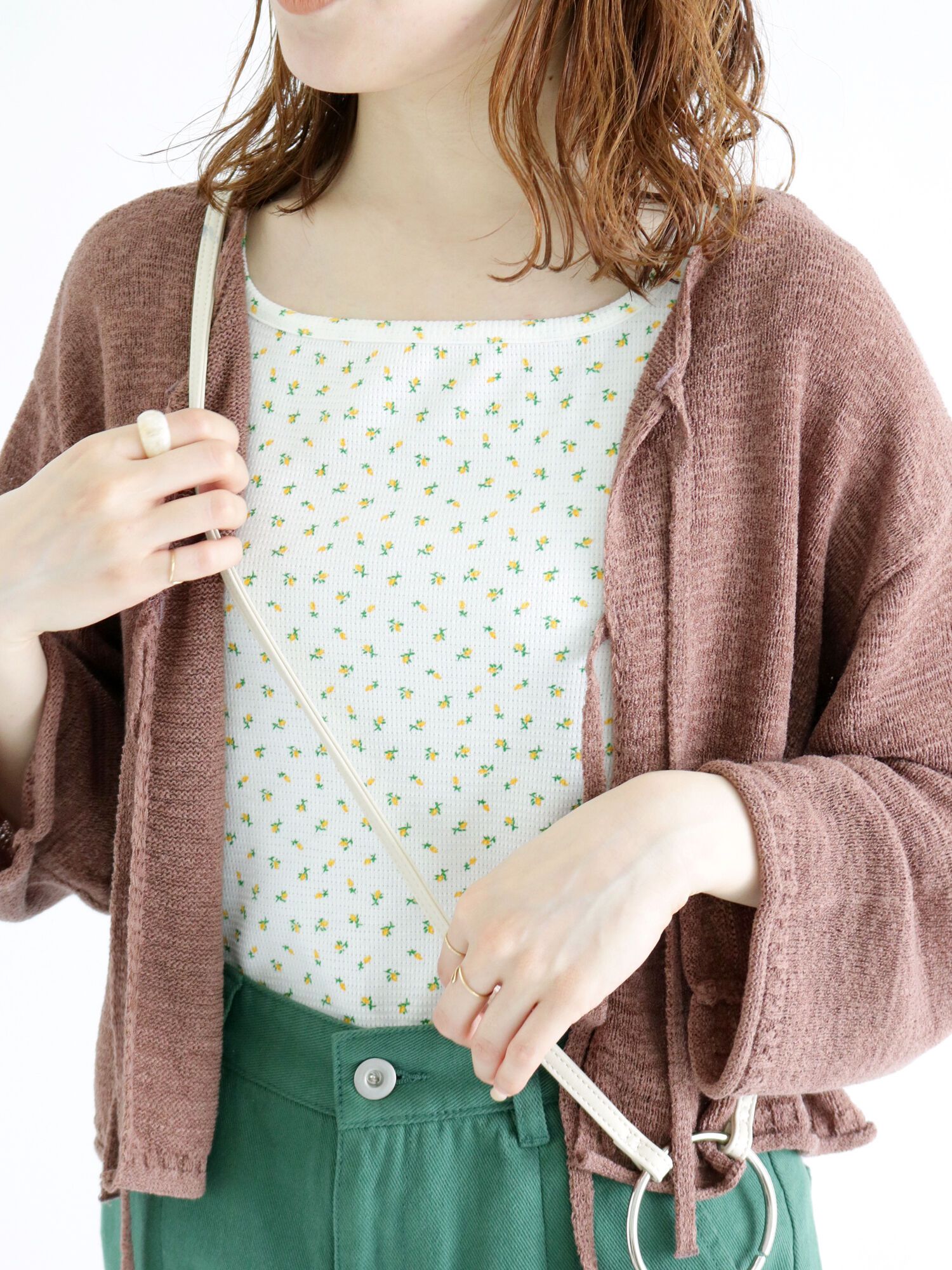 日本 ehka sopo - 簡約質感透氣無袖上衣-素色-亞麻