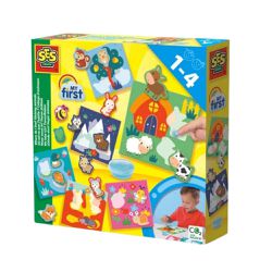 荷蘭SES Creative - DIY手作系列-動物住在哪-認知膠水貼畫