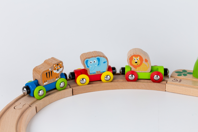 德國 Hape - 音樂跳跳猴軌道玩具(19件組)