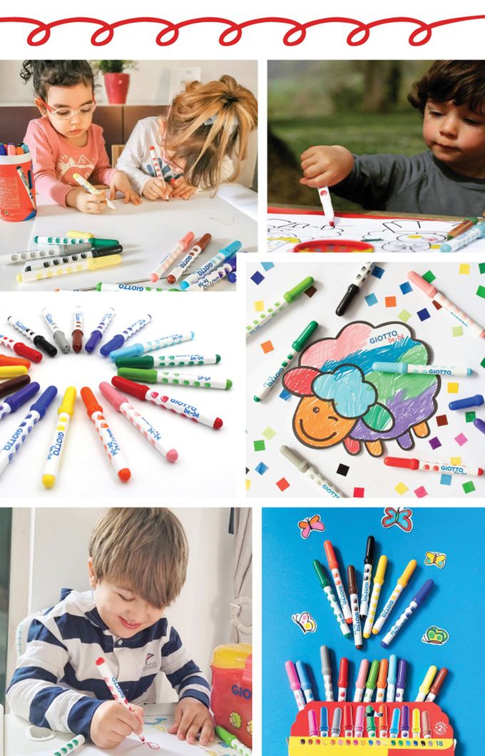 義大利GIOTTO - BEBE 可洗式寶寶彩色筆(6色)