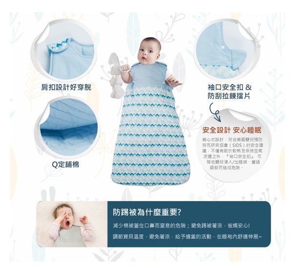 換季不著涼～【Naforye拉孚兒】鋪棉防踢被/睡袋