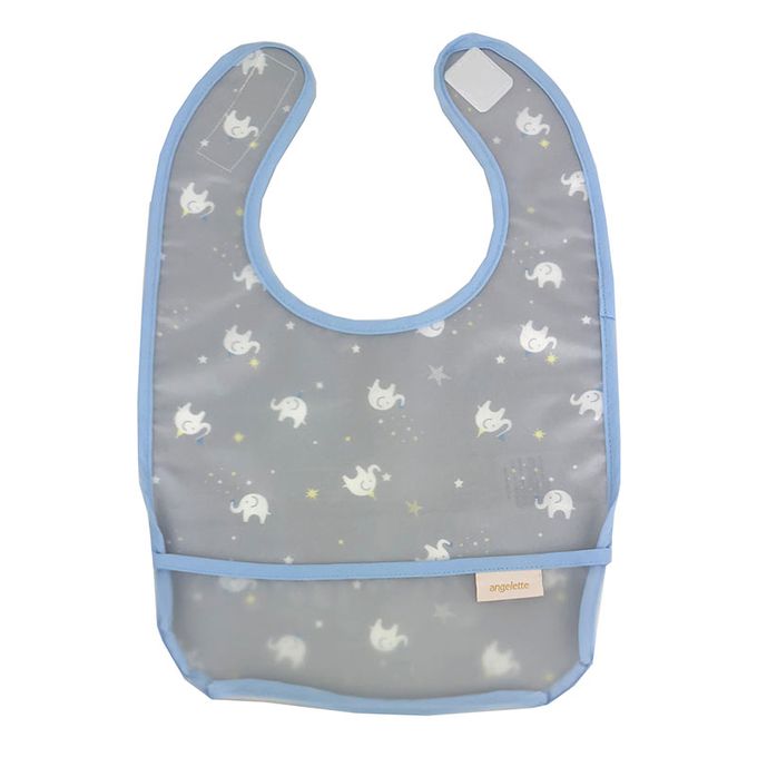 akachan honpo - 用餐圍兜2件組-動物-灰色 (70~95cm)