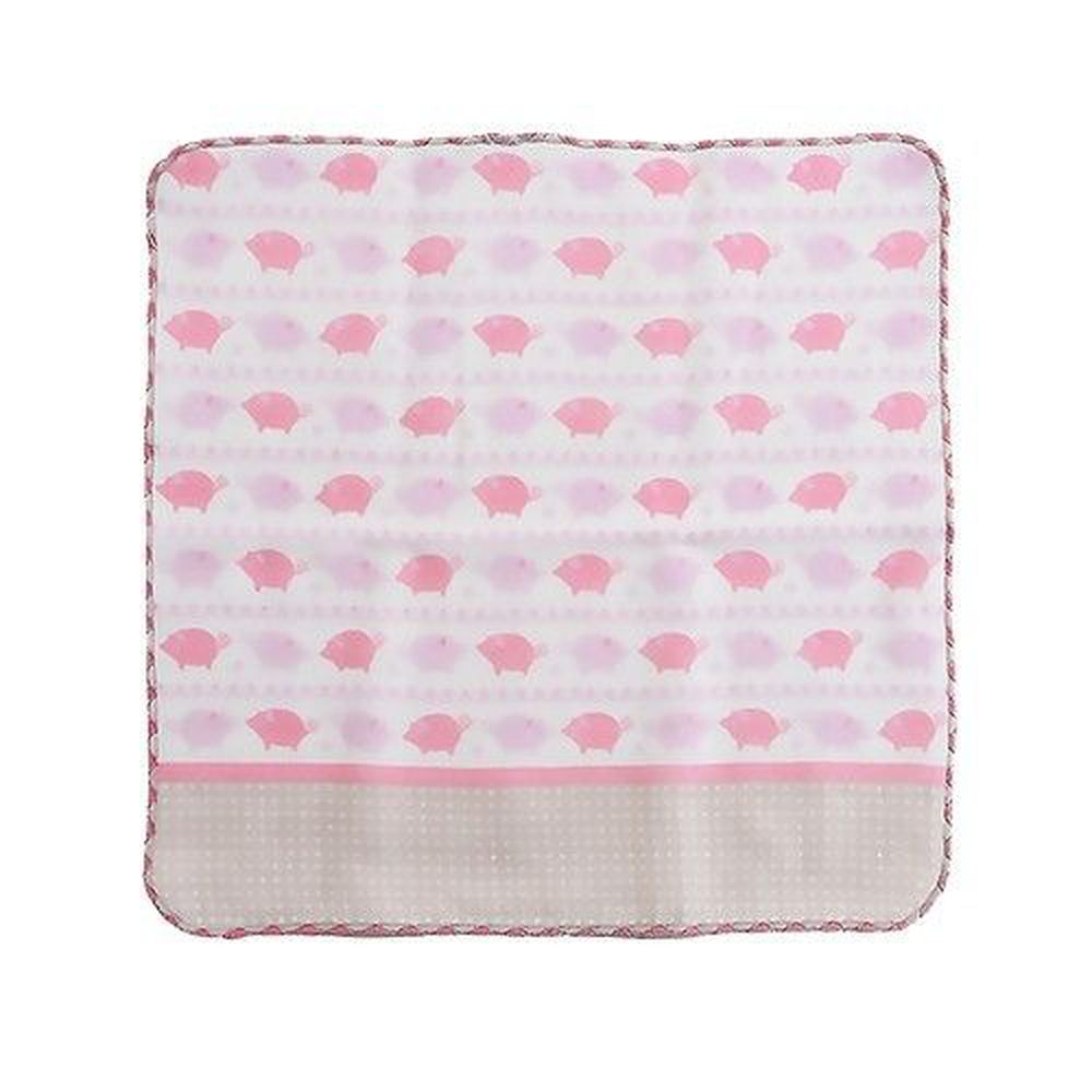 町娘 - 日本製純棉手巾-粉紅豬 (25*25cm)