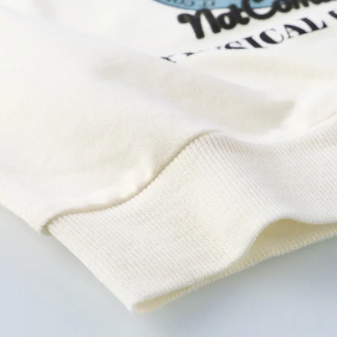 日本 BRANSHES - 百搭落肩縮口長袖上衣-獅子-白