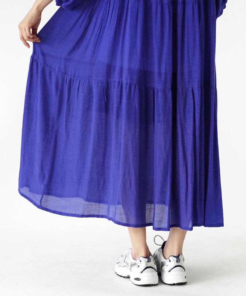 日本 zootie - 2WAY楊柳飄逸澎澎袖洋裝-深綠