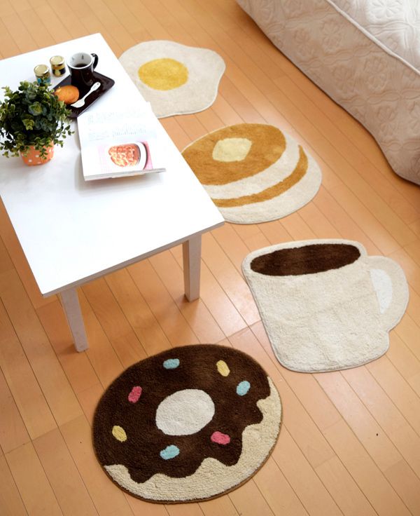 日本 TOMO - 美式早餐系列地墊/腳踏墊-荷包蛋 (約59×47cm)