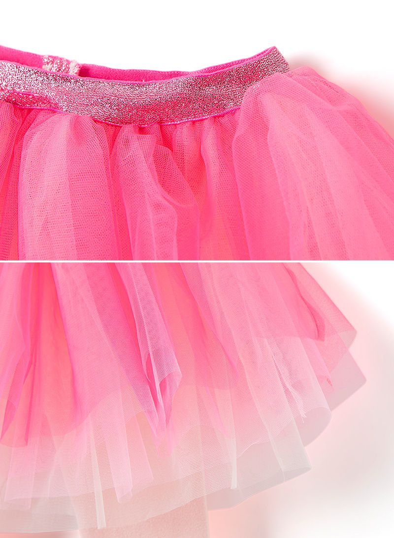 韓國 OZKIZ - 漸層色三層網紗內搭褲裙-莓果粉