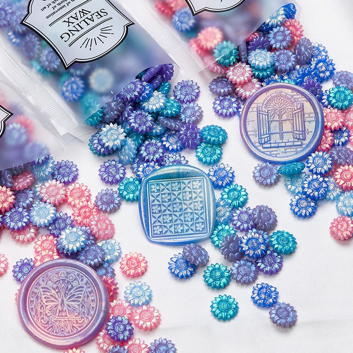 向日葵極光火漆章蠟粒-亮粉