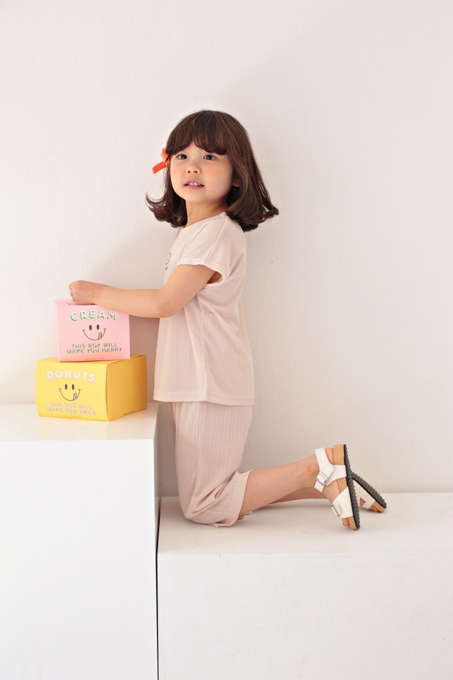 韓國 Dalla - 三個笑臉涼感套裝-杏