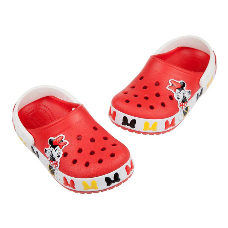 Crocs - 卡駱馳味學院迪士尼米妮紅色兒童布希鞋