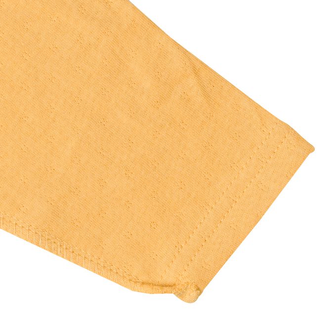 akachan honpo - 長袖圓領上衣2件組-蓬鬆棉 大象&公車-黃色