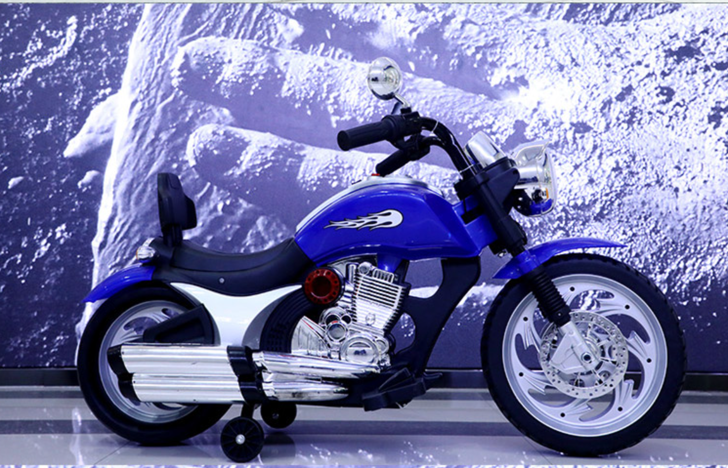 聰明媽咪兒童超跑 - 哈雷重型兒童電動機車-紅色