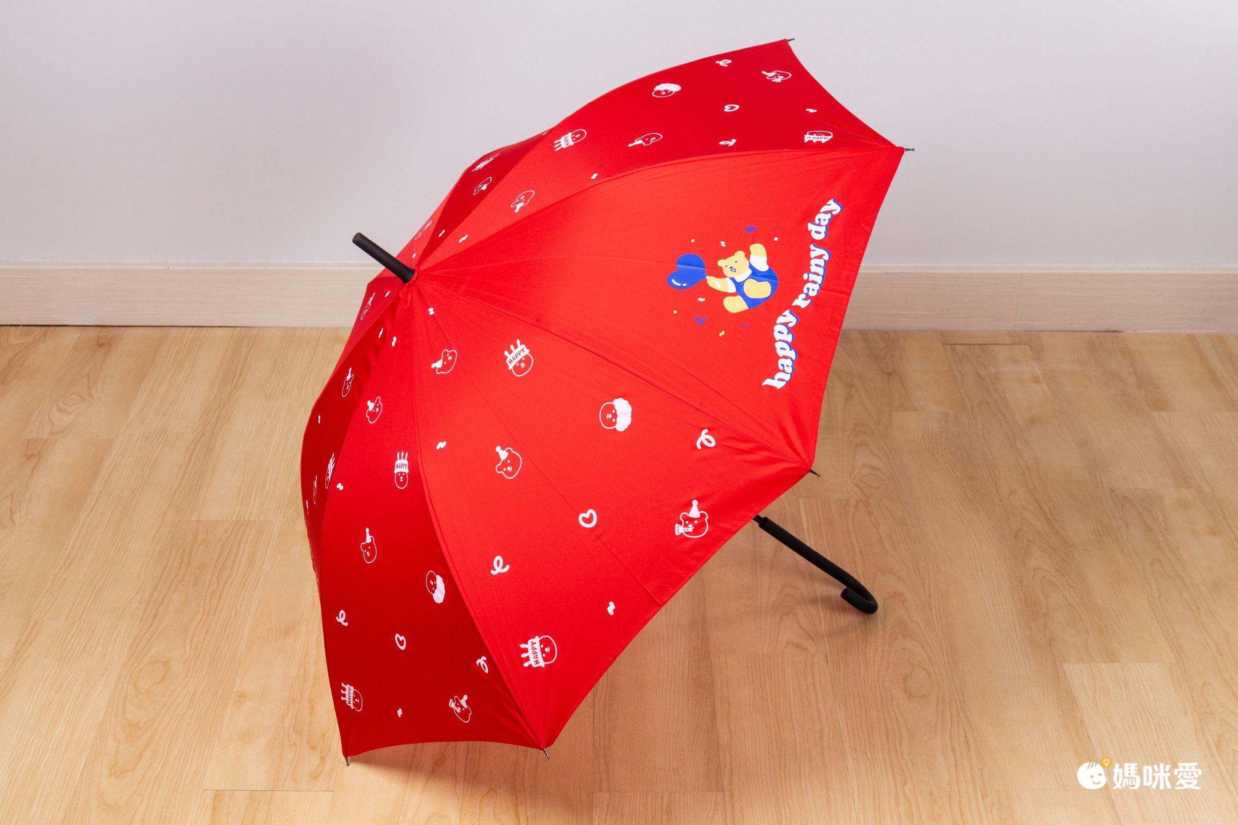 韓國 Daily Like - 直立式長雨傘-含羞草-深綠