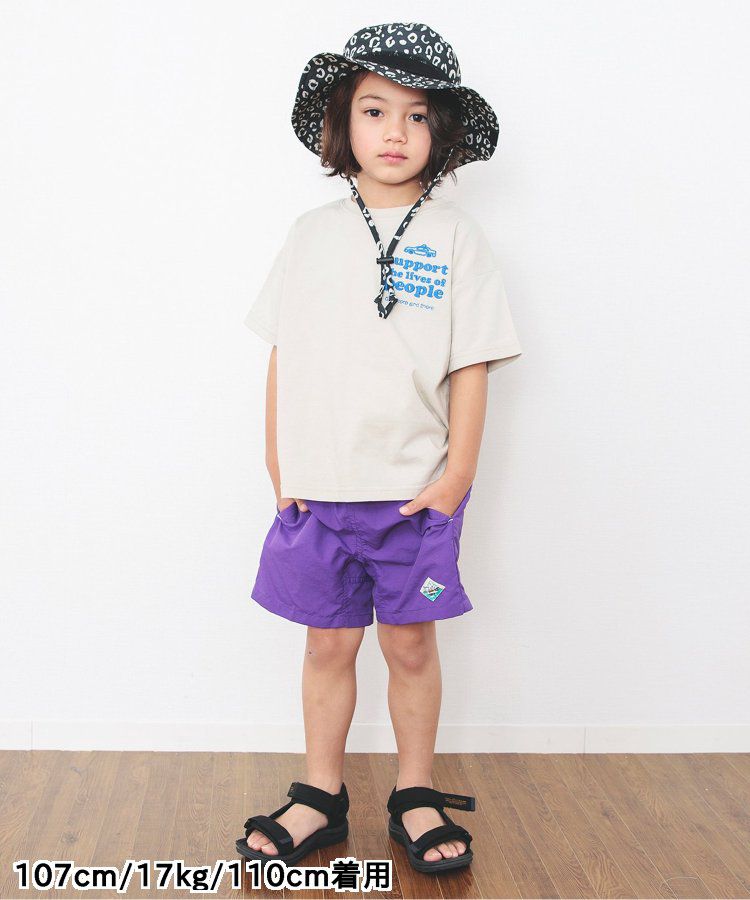 日本 BREEZE - 水陸二用百搭logo裝飾短褲-寶石綠