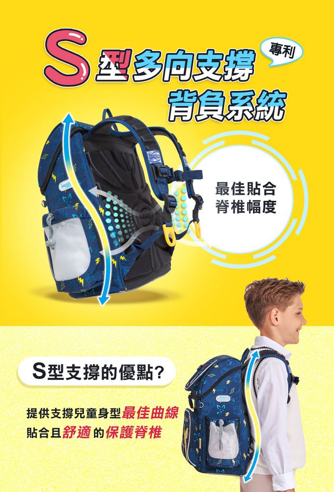 impact 怡寶 - 寶可夢懸浮磁扣新世代標準型護脊書包(IMPKM706NY)|身高120~140cm適用 | 精選好禮兩件組（運動襪、筆袋）