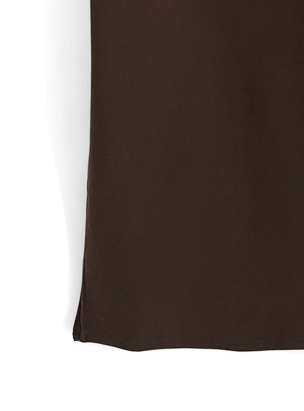 日本 GRL - 帥氣拉鍊翻領針織洋裝-可可