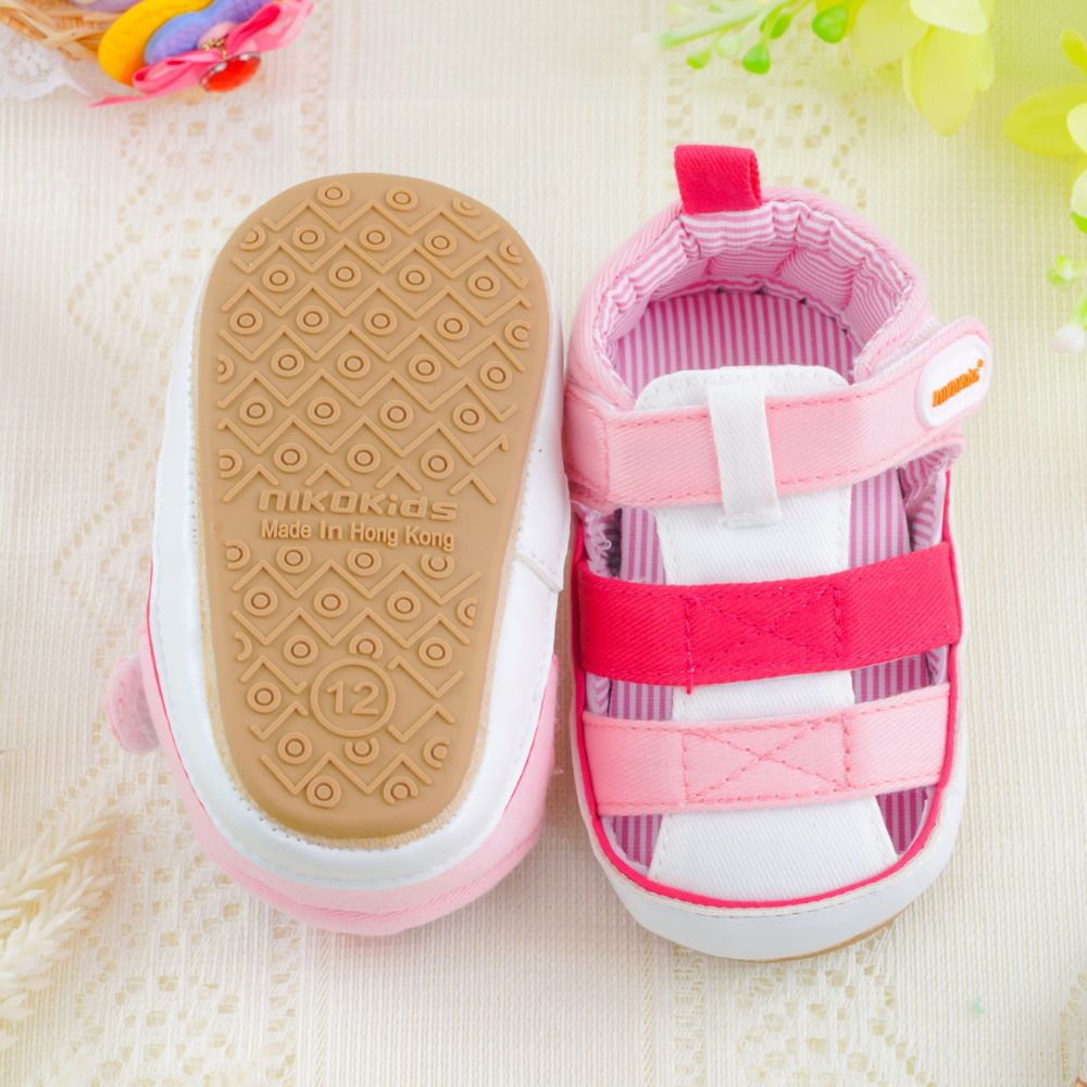 nikokids - 軟Q底學步鞋-粉色(SG564)