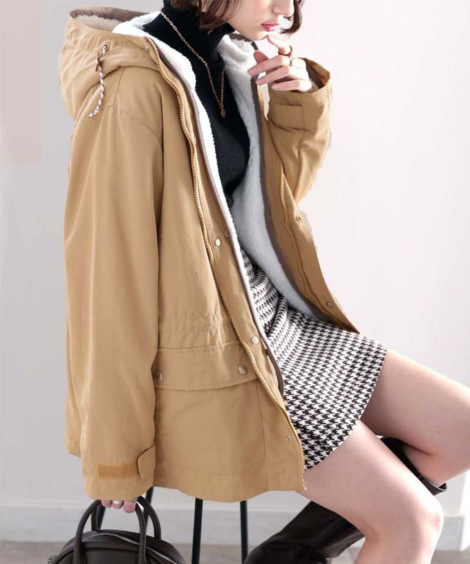 日本 Classical Elf - [熱銷NO.1]  3WAY百搭保暖連帽防風外套-橄欖綠