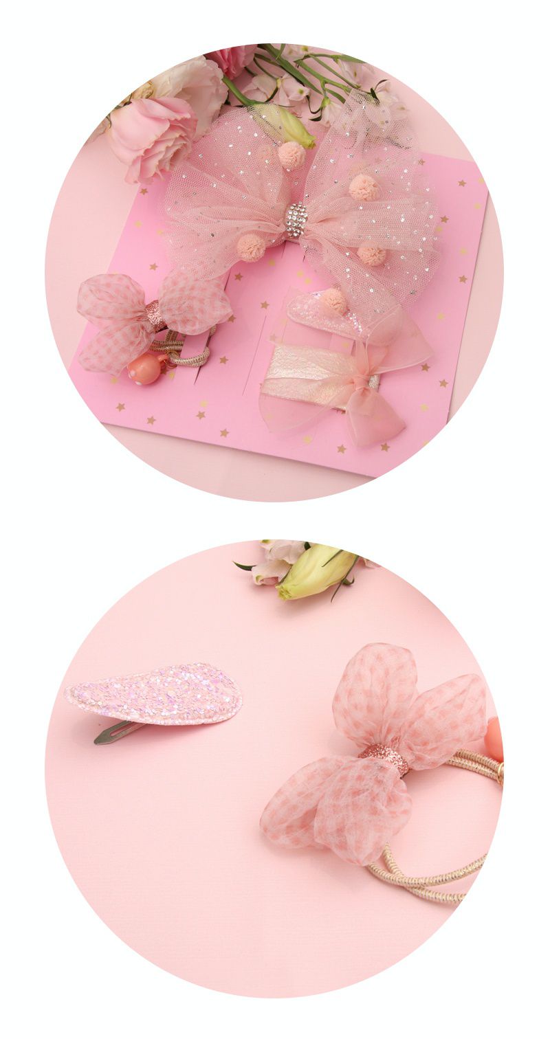 韓國 Bimbo Bimba - 髮飾禮盒組-粉紅A