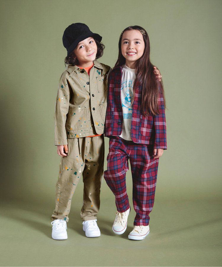 日本 BREEZE - 美式帥氣翻領夾克/薄外套-格紋-黑白