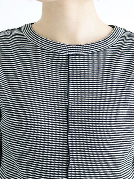 日本 ehka sopo - 百搭木耳滾邊短袖上衣-明亮粉