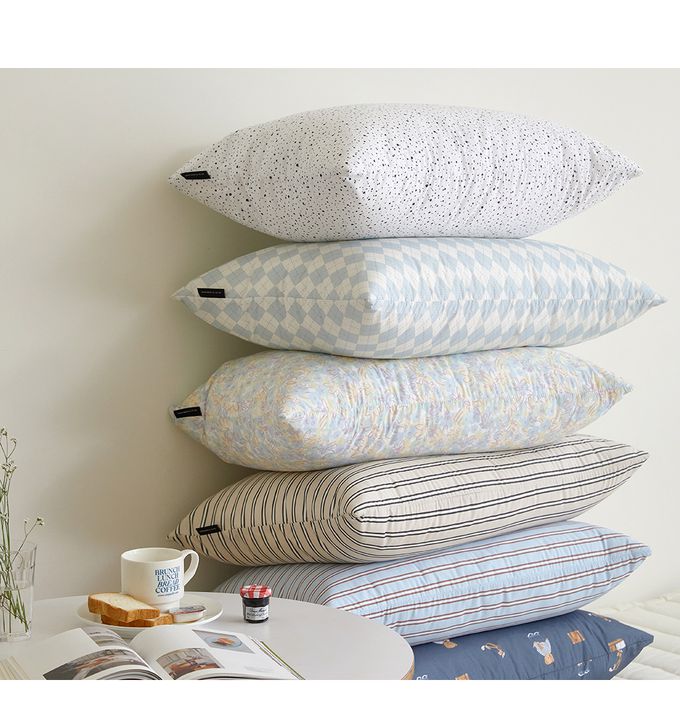 韓國 Maatila - 可水洗M2全方位抗菌防蟎四季被-米藍菱形紋