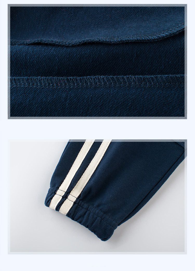 純棉長褲-27號小車-藍色