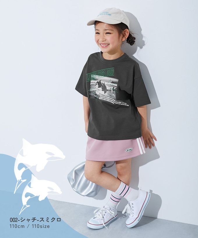 日本 devirock - 接觸涼感 抗UV變色短袖上衣(神戶水族館聯名）-企鵝-冰河綠