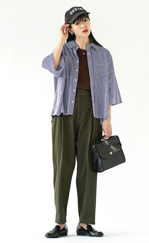 日本 zootie - 男孩感直條紋短袖襯衫-磚紅