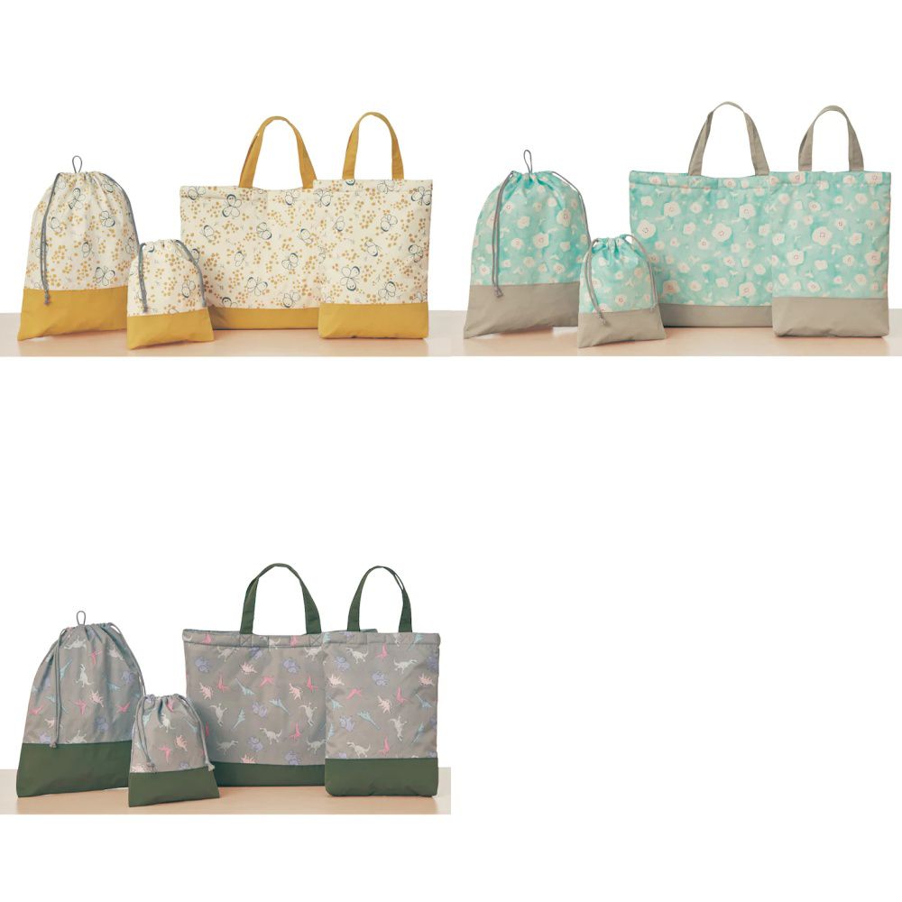 日本千趣會 - 撥水加工 多功能上學提袋四件組-刺蝟-粉