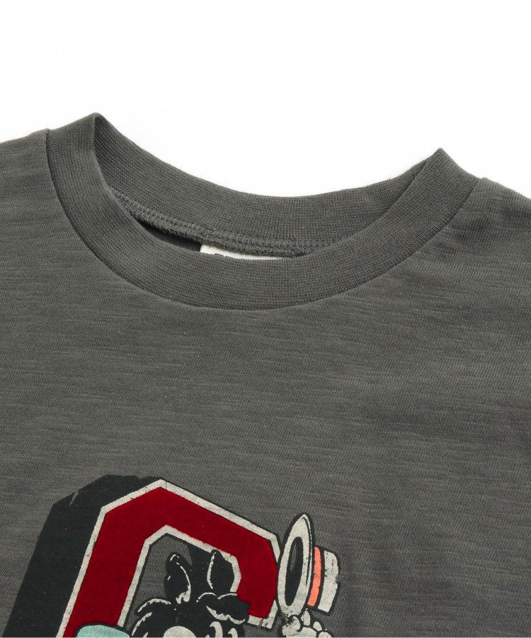 日本 BREEZE - [品牌週年限定]印花長袖上衣-打招呼-炭灰