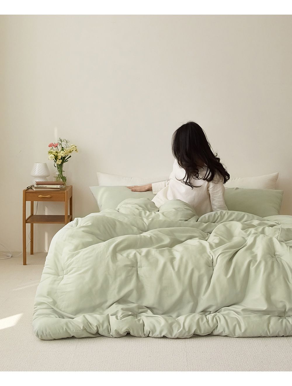 韓國 Maatila - 雲朵軟綿綿親膚四季被-抹茶拿鐵