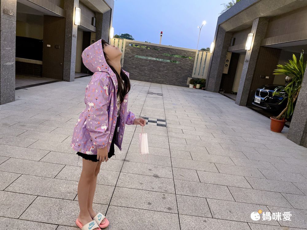 加絨款兒童防潑水衝鋒外套-獨角獸-淺紫色