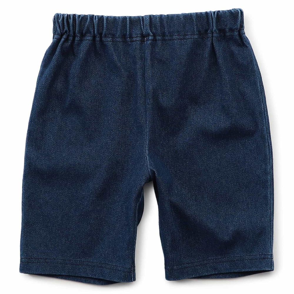 DAISUKI 可愛印花短褲-素色-中藍