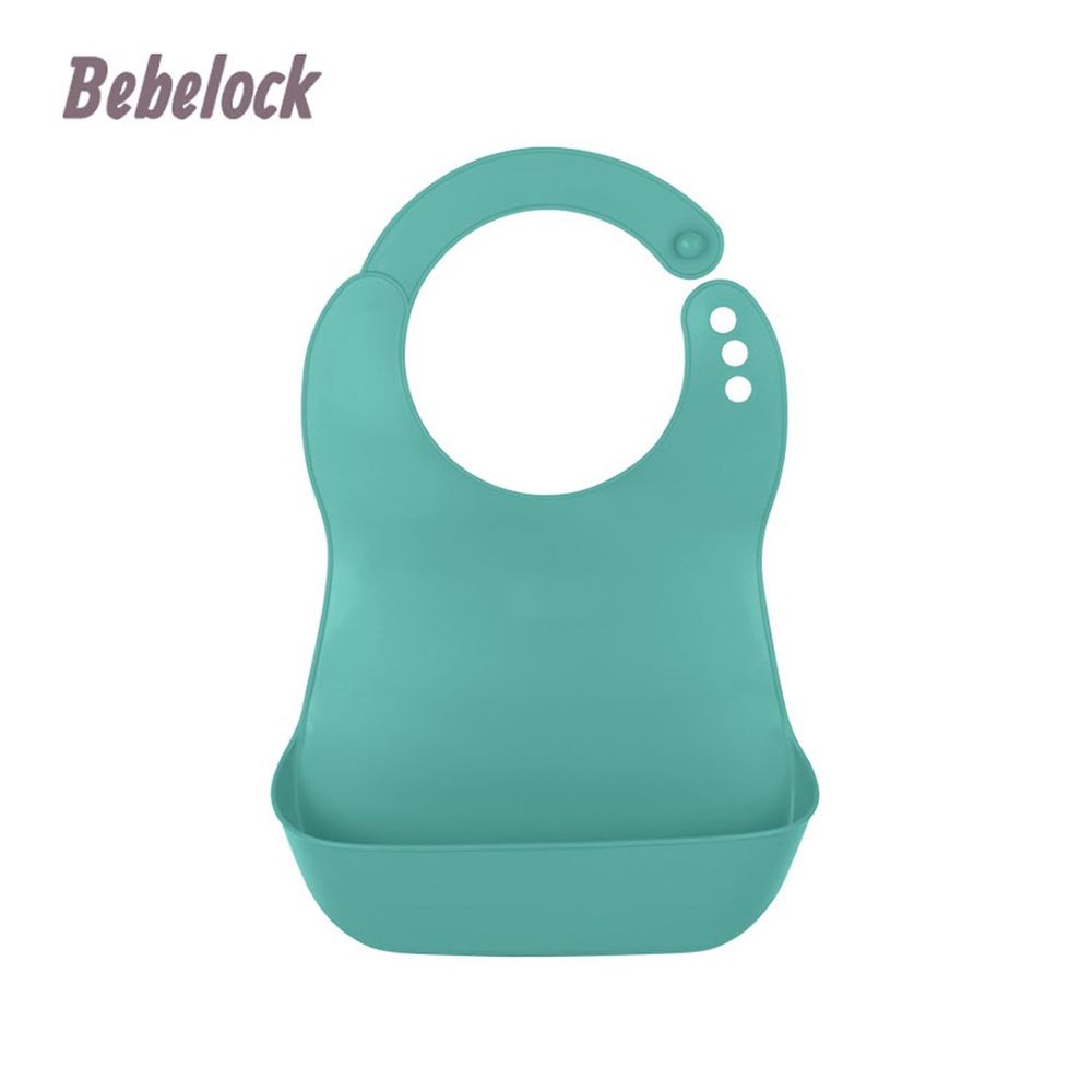 韓國BeBeLock - 口袋型防水圍兜-薄荷綠