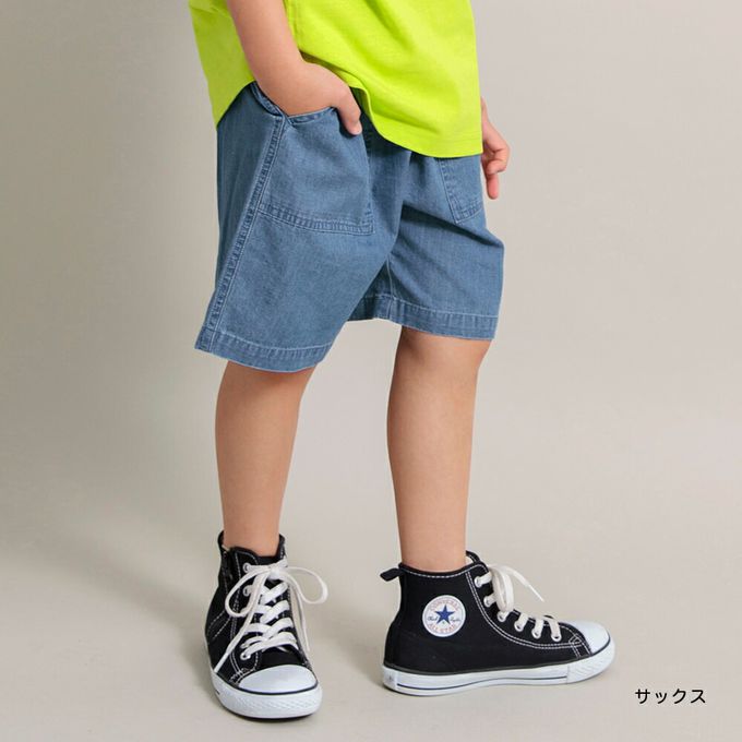 日本 BRANSHES - 工裝風大口袋定番色短褲-黑