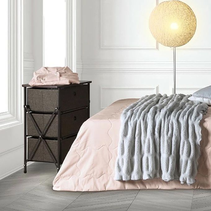 ROMANCE 小杉 - 日本製純棉柔軟泡泡四季發熱毯140x200cm-米白色