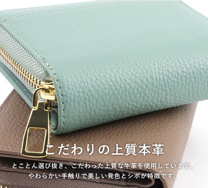 日本 LIZDAYS - 真皮16格摺疊短夾/零錢包-深棕 (11x9.5x3.5cm)