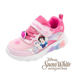 Disney 迪士尼 - 白雪公主 童鞋 輕量電燈運動鞋 SEKX46753-減緩跑步壓力輕量鞋底-粉紅-(中大童段)